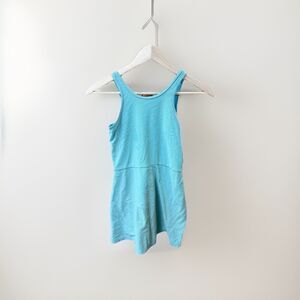 BIN3 Girls XL Old Navy PowerSoft Sleeveless Ribbed Athletic Dress in Blue/Green